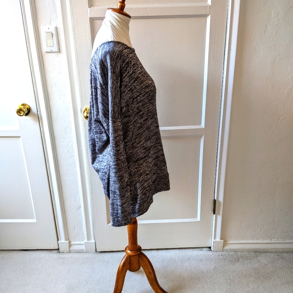 Athleta pose layered marled gray cutout backless top size medium - Picture 6 of 6